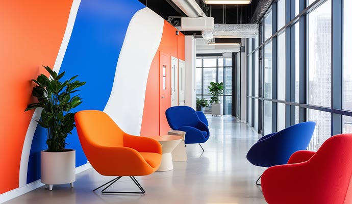 Painted office space