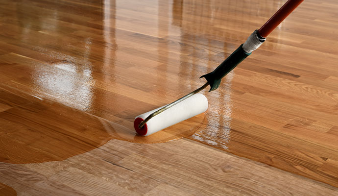 Wood floor sealing