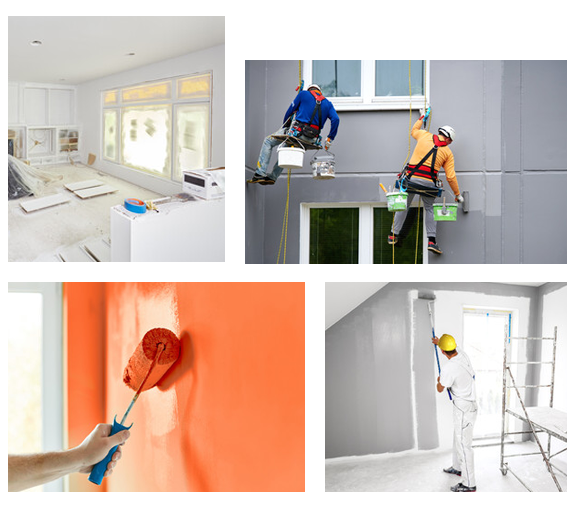 collage of Chenal Interior Exterior Painting