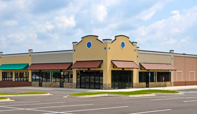 A beautiful commercial painted building