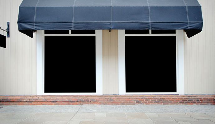 Painted strip mall