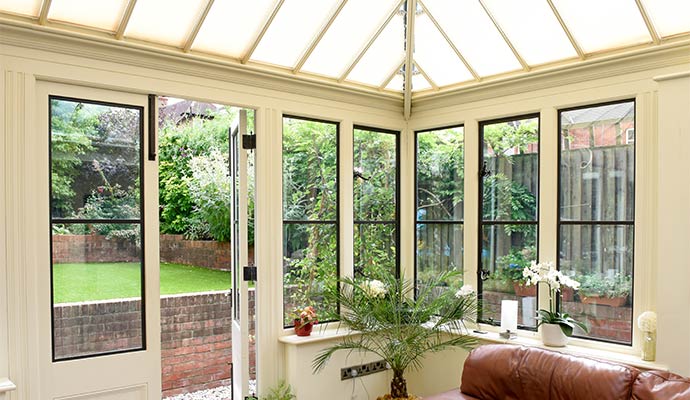 Painted patio door