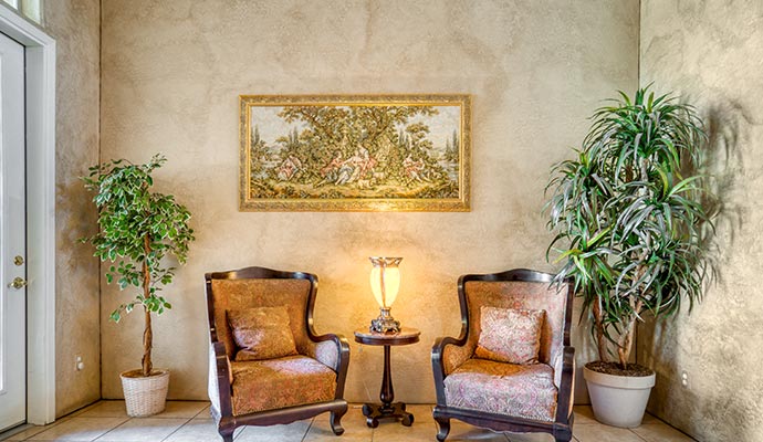 Faux painted wall