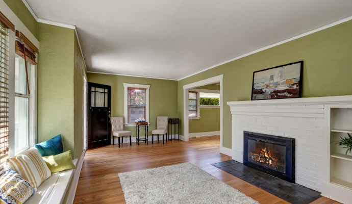 A beautifully painted interior
