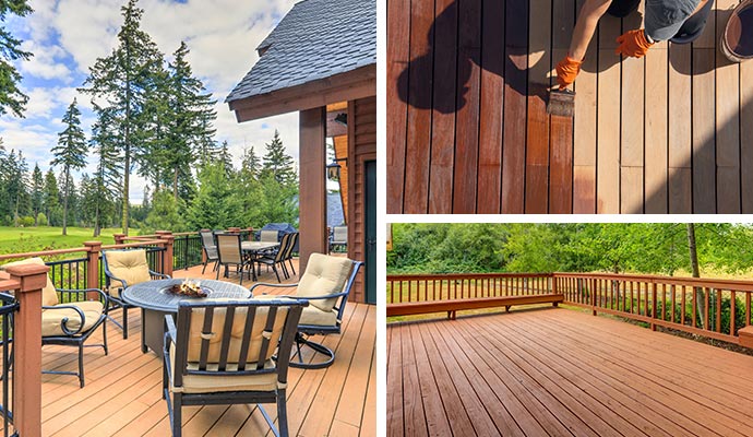steps of deck staining process